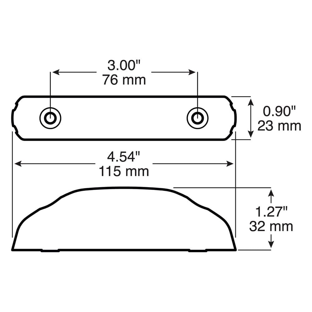 Peterson Mfg 60R-MV Led Marker/Clearance, P2, Thin-Line