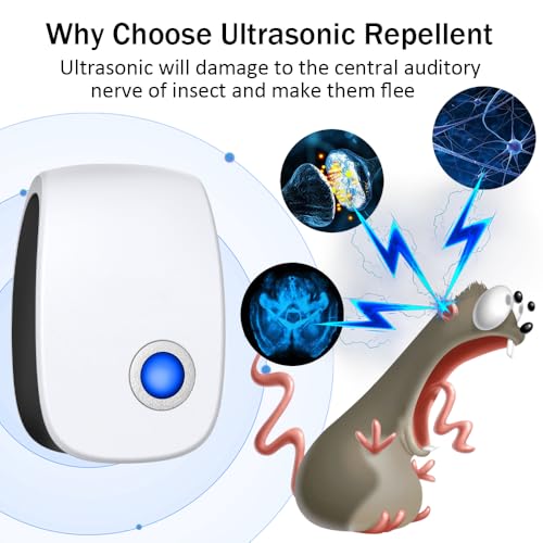 Palmandpond GENHCT001 Ultrasonic Pest Repeller 6 Packs Electronic Plug In Indoor Sonic Repellent Pest Control For Cockroach Bugs Roaches Insects Mice Spiders Mosquitoes thumb #2