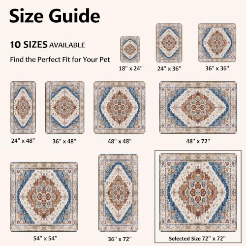 Image of Washable Pee Pads for Dogs, Reusable Puppy Potty Training Pads, Ultra-Absorbent Thick Waterproof Leak-Proof Non-Slip Pads & Mat for Crate, Playpen, Floor, Whelping & Housebreaking , 1 Pack 72 inchx72 inch