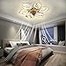 Schlafzimmer Ventilator Deckenleuchte Leise Deckenventilator mit Beleuchtung Moderne LED Dimmbare Deckenleuchte mit Ventilator Einstellbare Windgeschwindigkeit Geeignet für Wohnzimmer Esszimmer (Gold)