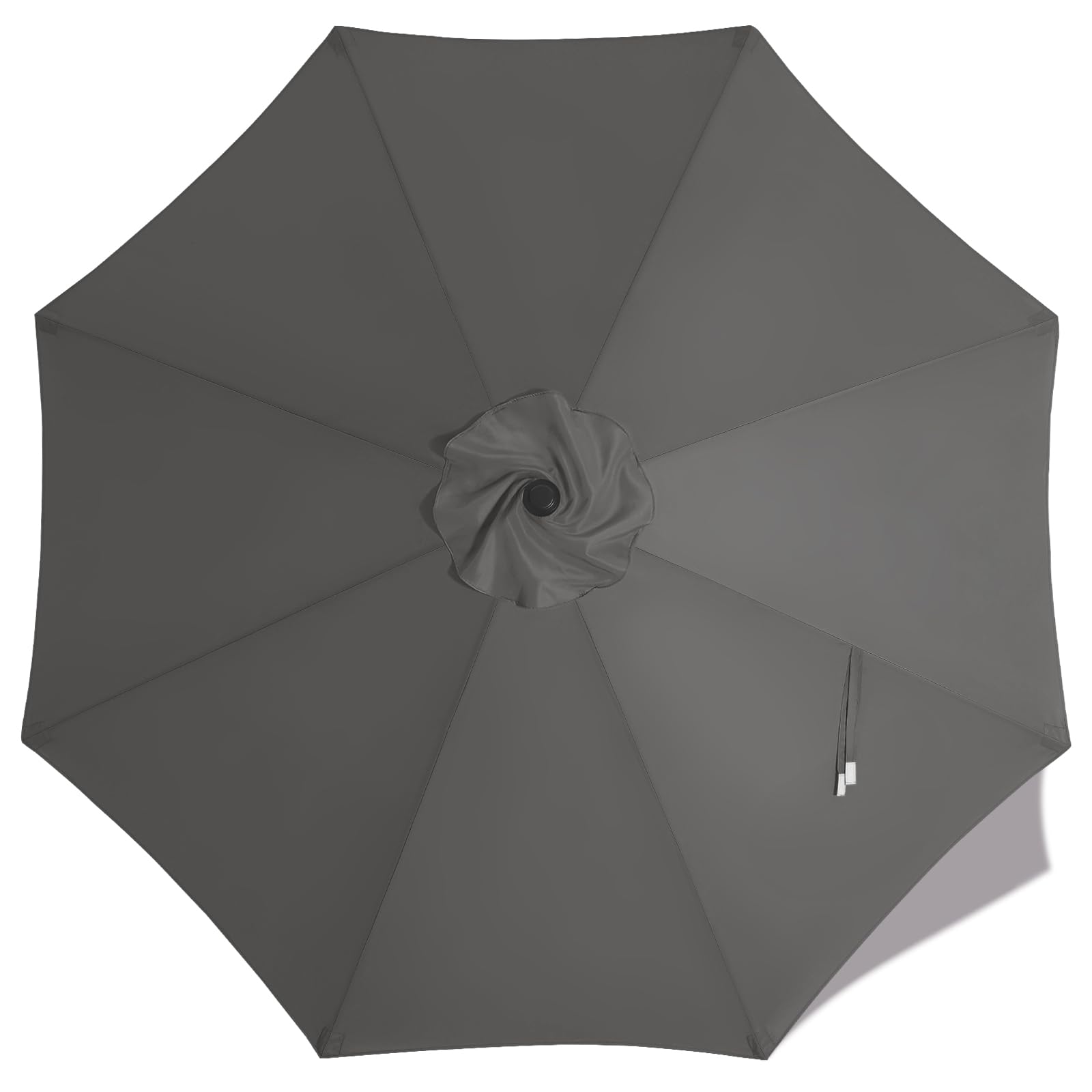 MASTERCANOPY Patio Umbrella 9 ft Replacement Canopy for 8 Ribs-Charcoal Grey Canopy Only