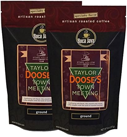 Gilmore Girls Coffee, Taylor Doose's Town Meeting, Stars Hollow Coffee Collection, Hazelnut Flavored Coffee, Ground, 8oz (2 Pack)
