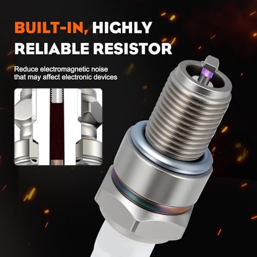 Image of Hipa (Pack of 2) BR8ES Spark Plugs Compatible with NGK 5422 Kawasaki Seadoo Ya-ma-ha Polaris 2-Stroke 2-Cycle Dirt Bike PWC ATV UTV Snowmobiles WaveRunner JetSki - Copper Core, Nickel Electrode