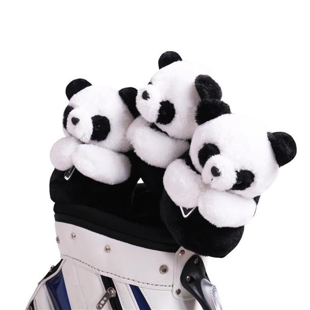 F Fityle Novedad Golf Club Headcover Animal Driver Head Cover Manga portátil para Mujeres Hombres Golfista