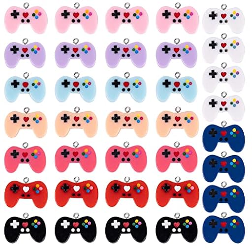 Framendino, Paquete de 36 dijes coloridos para controlador de videojuegos, dijes de resina para llavero, collar, pulseras, joyería | Ya disponible en tu tienda friki favorita! En mundofriki.es! Framendino, Paquete de 36 dijes coloridos para controlador de videojuegos, dijes de resina para llavero, collar, pulseras, joyería | Ya disponible en tu tienda friki favorita! En mundofriki.es!