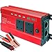 Price comparison product image 1500W Peak Inverter - Car Power Inverter 12V to 240V, AC Car Converter with 3.1A 4 USB 2 AC Sockets Dual Car Adapter With LED Display, Suitable for Travel, Camping, RV
