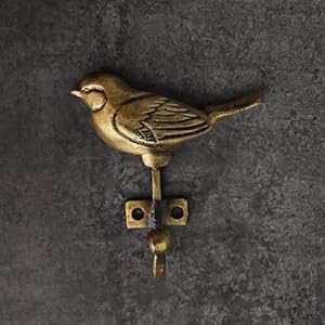 Bird wall hook antique animal bird iron hook vintage iron coat hook hanger for hanging coat towel hat bags cups wall mounted 1 pc  urban country home decor