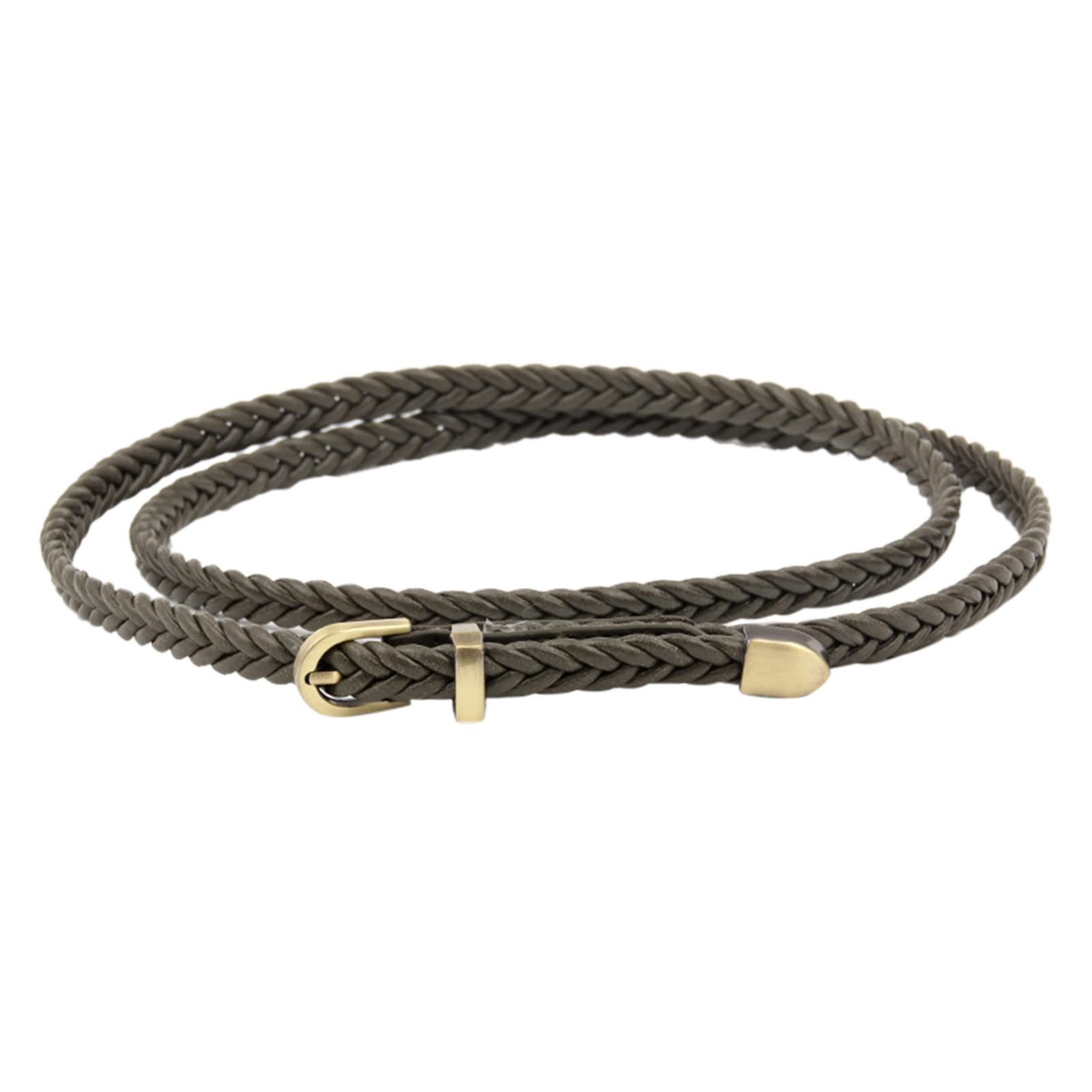 Dartphew Store Braided Belt Women Pin Buckle Vintage Casual Thin Belt Waist Rope Womens Belt plus Size