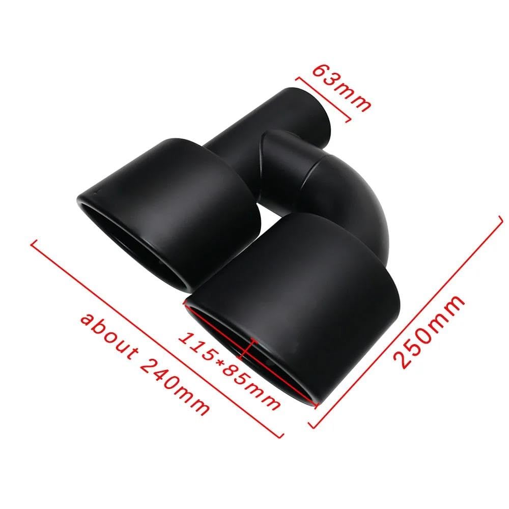 Terminale Di Silenziatore 2 Pezzi Terminale Di Scarico Doppio In Acciaio Inossidabile 63Mm Modificato Per E63 W204 W211 W212 Tubo Di Scarico Per Marmitta