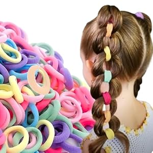 Vrose Flosi Baby Hair Ties Seamless – Small Hair Rubber Bands No Damage – Colored Rubber Bands For Hair – Cute Hair Ties – Soft Elastic Ponytail Holder Hair Accessories For Infants Toddler Girls Kids