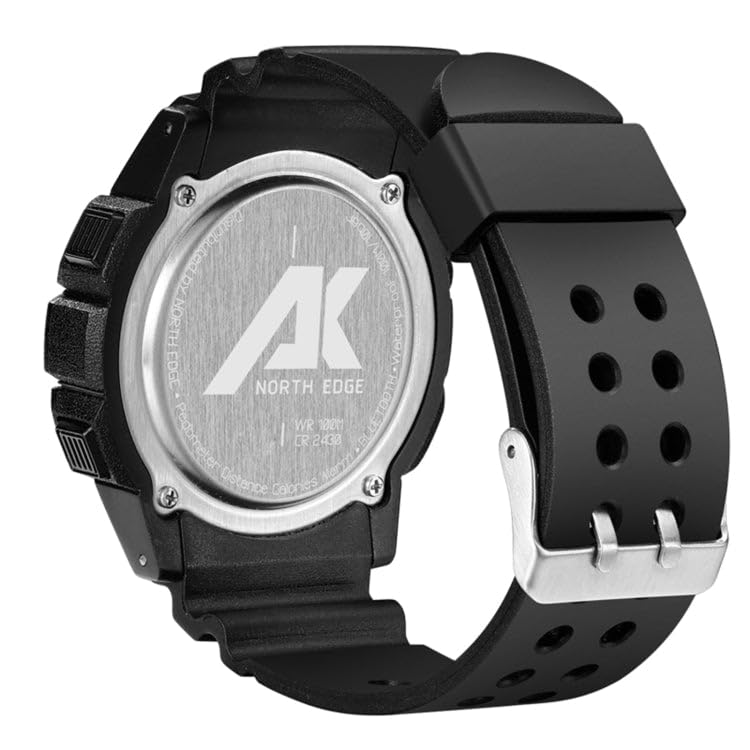 Back of North Edge AK Smart Watch showing battery compartment details