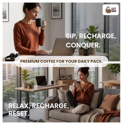 Image of Lazy Bean Flavoured Instant Coffee Combo - Chocolate & Hazelnut (50g Each) | Premium Instant Coffee Powder | Smooth Medium Roast, Rich Aroma | Quick Dissolving | Hot & Iced Coffee
