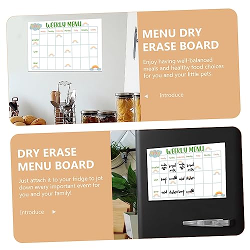 Planificateur de repas réutilisable auto-adhésif et effaçable à sec - 5