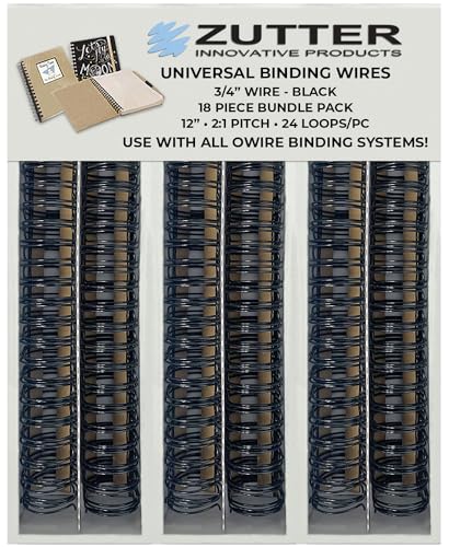 Zutter Binding Wires - Black Bundle Pack - Use with Any and All owire Binding Systems! (Zutter Binding Wires 3/4