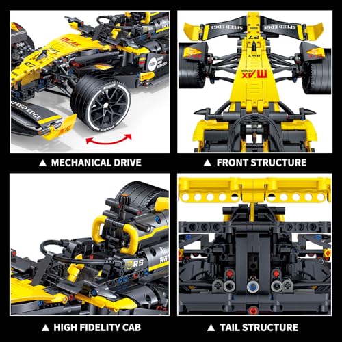 Image of AM24 Formula 1 Racing Car Building Set, 1:8 Scale Collectible Set for Adults, Compatible with Lego,Authentically Detailed Build and Display Model for Home or Office Decor (1650PCS)