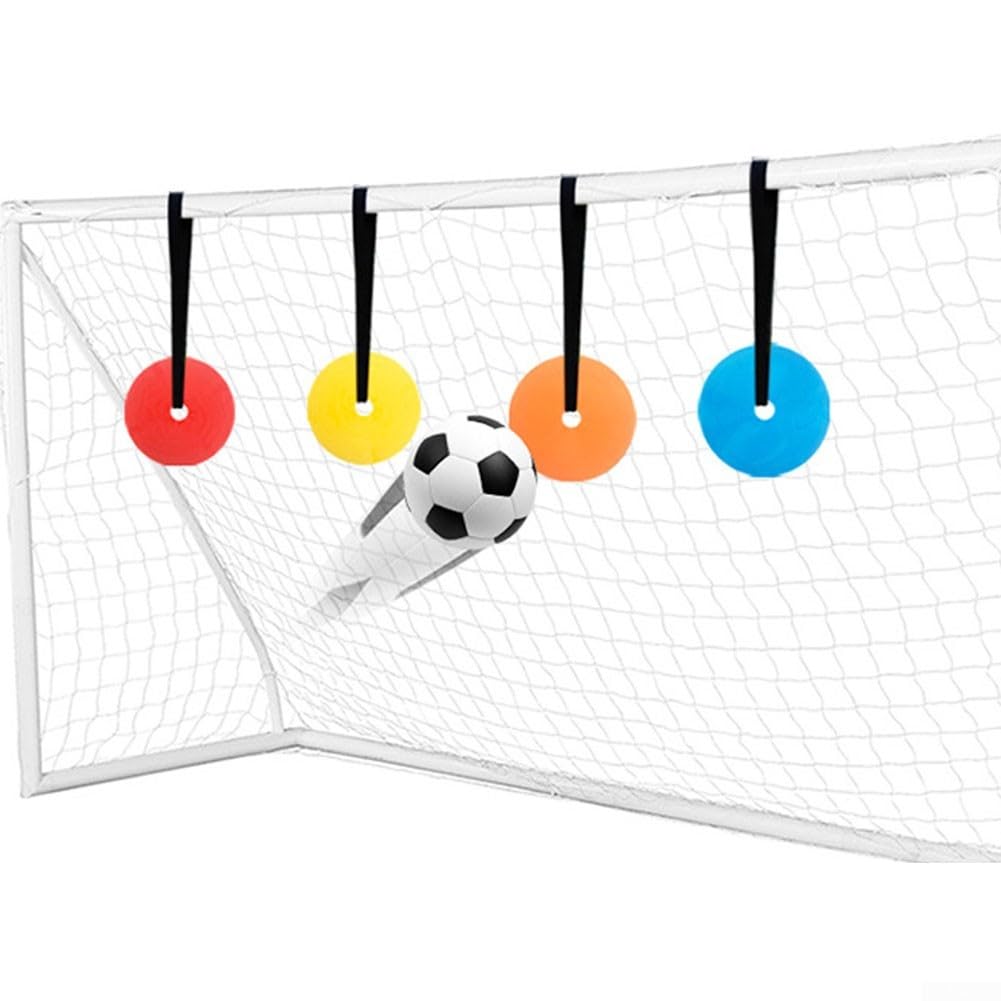 Set di 4 piastre da allenamento per calcio, con cinghia regolabile, per migliorare la precisione, pratica individuale di squadra