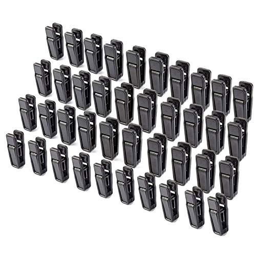 Image of KISEER Plastic Baby Hanger Clips, 40 Pcs Slim-line Finger Clips Set Clothes Hanger Velvet Hanger (Black)