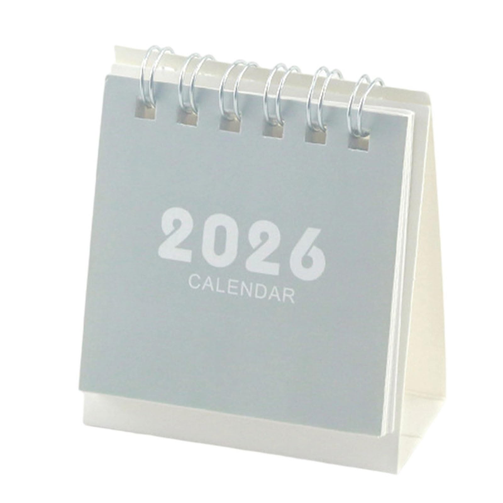 Yanwuwa Grey 2026 Desk Calendar 17 Month Referances Runs From Aug 2025 To Dec 2026 Tabletop Monthly Calender For Plans Notes Desk Planner
