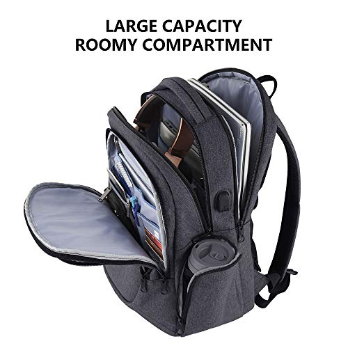 KROSER Travel Laptop Backpack 15.6 Inch Molded Front Panel Large
