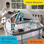 Baby Einstein Kick & Snooze 3-in-1 Foldable Playard, Bassinet and Musical Play Gym, Includes Fitted Sheet, 3-Step Easy Fold, Piano Toy with 25+ Minutes of Music, Grows with Baby, Ages 0 Months and Up - Image 5