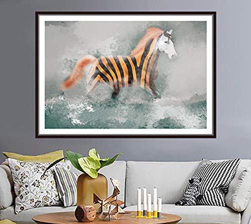 Decoración moderna sin taladro con cuadro nórdico de rinoceronte 5