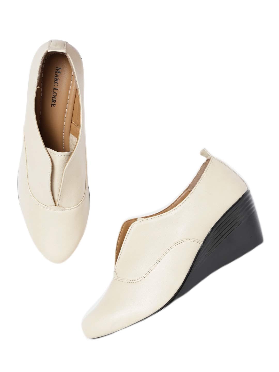 Marc Loire Women’s Platform Wedge Leather Ankle Boots for Casual & Formal Wear (Cream, Numeric_5) (B0CG33GC6H) Amazon Price History, Amazon Price Tracker