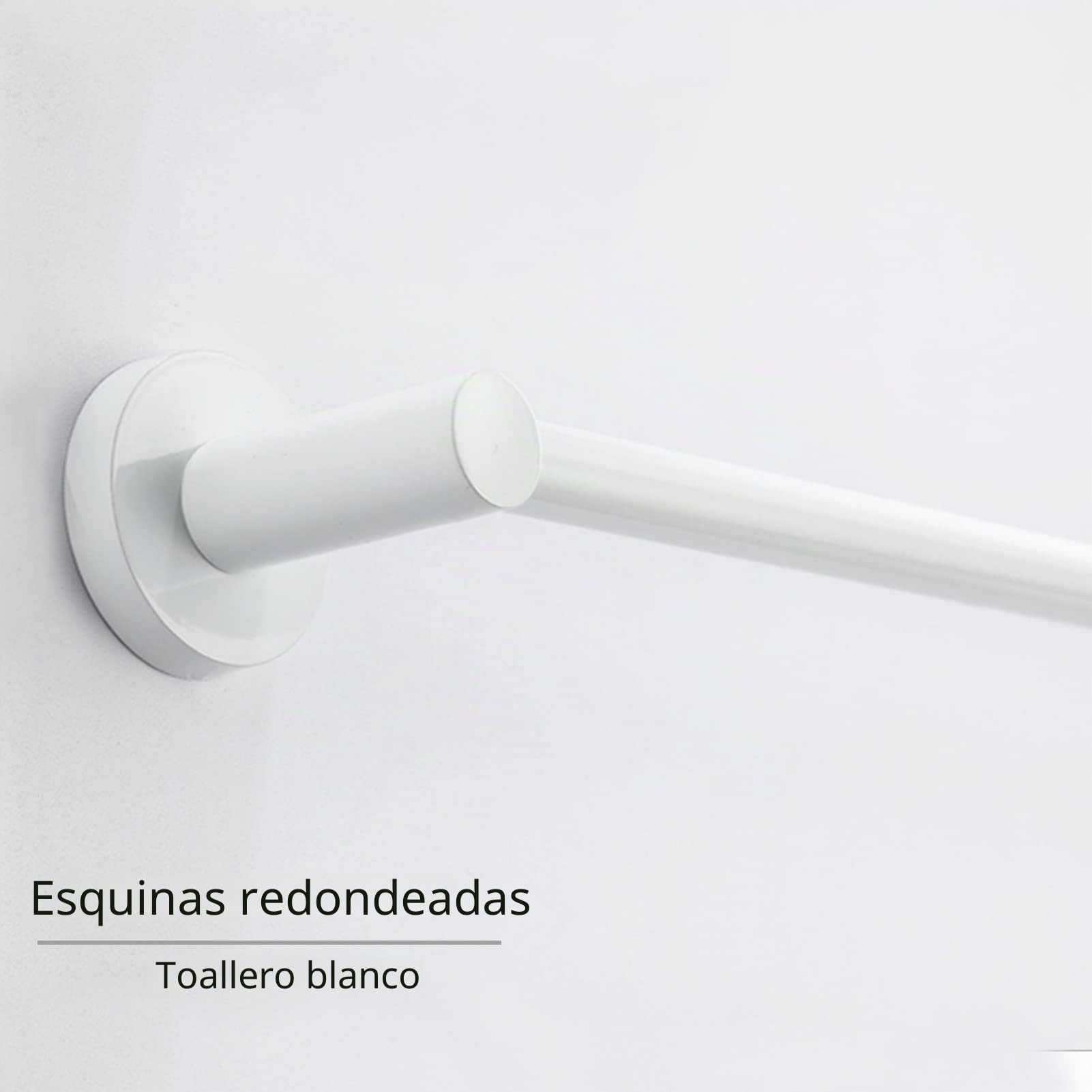 Toallero de baño, toallero de Mano Blanco, Acero Inoxidable, Acabado Pulido, toallero, toallero montado en la Pared, 6 tamaños de 30 cm a 80 cm (Size : 60cm)