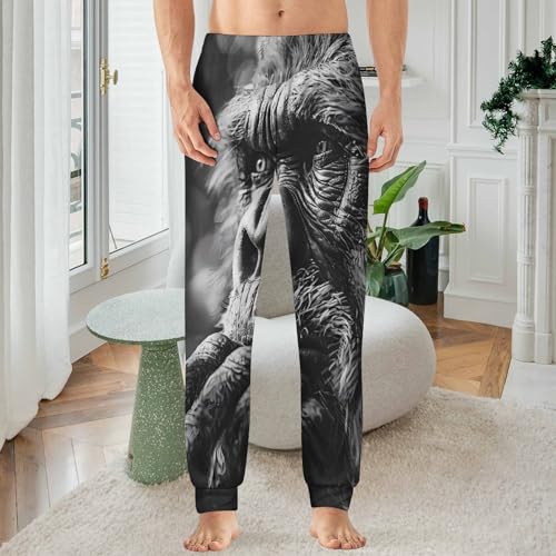 Bigfoot Sasquatch Pajama Pants Men Pj Bottoms Sleepwear Lounge Pant2