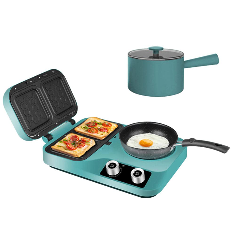 Sandwichera con Placas Grill Antiadherentes, Placa Inducción Portátil, Termostato Ajustable y Anti-quemaduras, 1.3 litros Cacerola Cocina Antiadherente con Tapa, Advanced Sartén