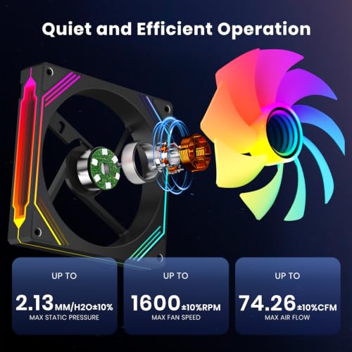 Image of Prism14 140mm ARGB PC Case Fans(Black Reverse 1 Pack)