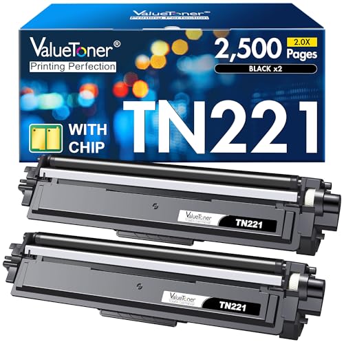 Cartouches de toner TN221 noir Valuetoner pour Brother HL-3140CW et MFC-9330CDW