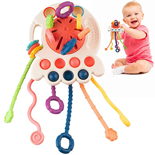 Image of Xouduxpl Baby Toys, Montessori Toy for 6-12 12-18 Months Toddler Babies, Sensory Toy, Motor Skills & Pull String Activity for 1 2 3 4 5 6 Years Old Infant Boy Girl