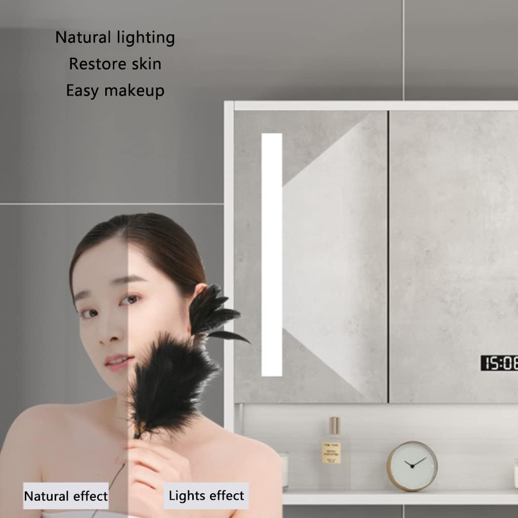 Bathroom Wall Cabinet, Medicine Cabinets, Smart Bathroom Mirror Cabinet, Wall Mirror Storage, Bathroom Vanity Mirror, Shelf Mirror,White-88 * 75 * 12cm