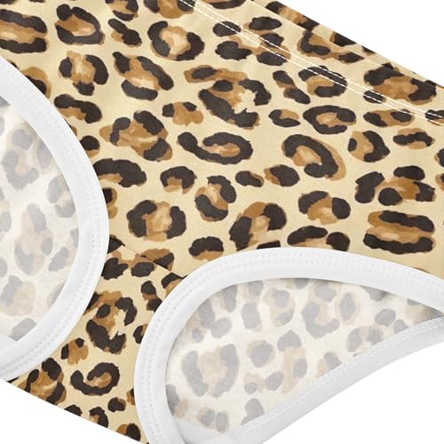 Animals Girls Underwear Toddlers 2t Cotton Panties for Girl Leopard Spots Black Brown Briefs Girls Undies4