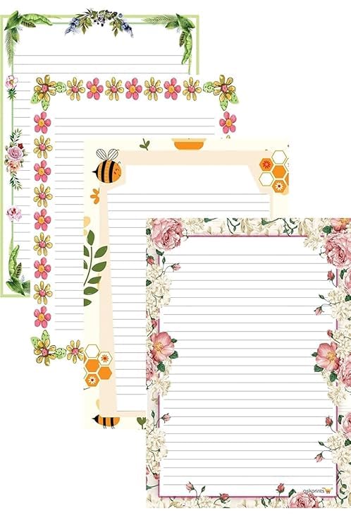 Eclet A4 Designer Multicolor Project Paper Sheets - Pack of 80 Sheets - One Side Ruled & One Side Blank - Premium Pastel Colored Assignment Paper for School, College, Practical Work, Arts & Crafts xx-image-16