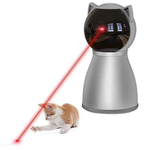Laser Cat Toys for Indoor Cats,The 4th Generation Real Random Trajectory Motion Activated Rechargeable Automatic Cat Laser Toy,Interactive Cat Toys for Bored Indoor Adult Cats/Kittens (Gray)