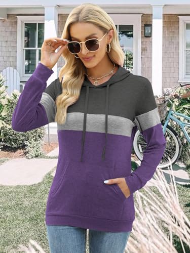 Image of MixShe Women's 2026 Fall Long Sleeve Hoodie Pullover Sweatshirt Lightweight Casual Tops Blouse