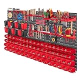 Photo Gallery kadax scaffale da parete per attrezzi, 156 x 78 cm, scaffale da officina, per garage, parete degli attrezzi, sistema di stoccaggio con cassetta a vista, pannelli da parete espandibili (rosso, 103 Photo Gallery kadax scaffale da parete per attrezzi, 156 x 78 cm, scaffale da officina, per garage, parete degli attrezzi, sistema di stoccaggio con cassetta a vista, pannelli da parete espandibili (rosso, 103