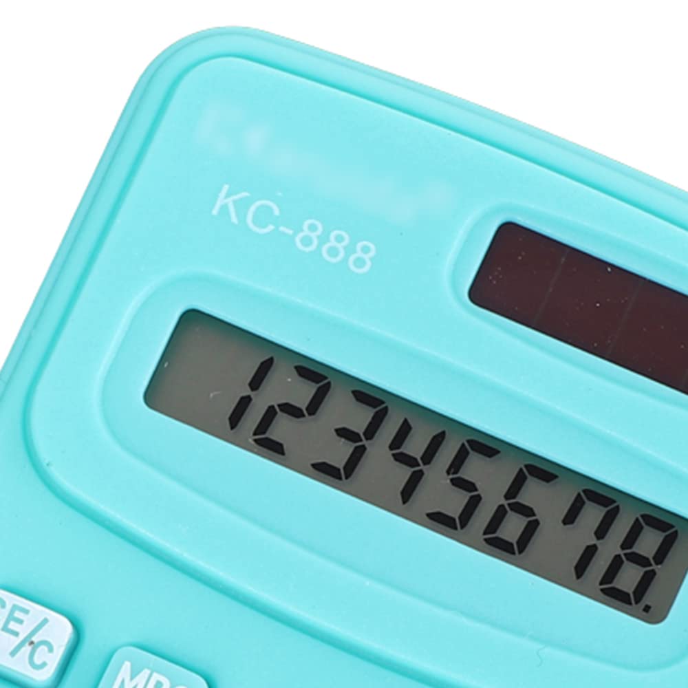 Calcolatrice Tascabile 8 Cifre Con Alimentazione Solare E Batteria - Compatta, Viola, Per Scuola E Ufficio