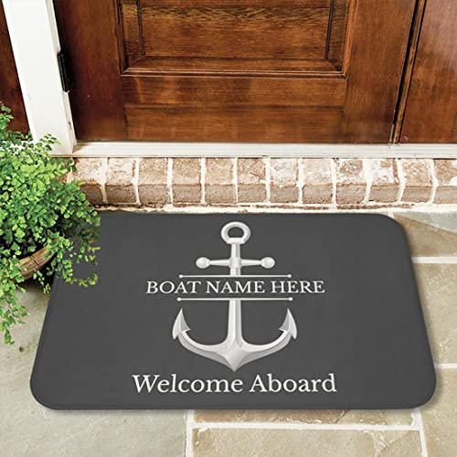 Tapete personalizado bienvenida náutica anclas 61x40 cm miniatura 7