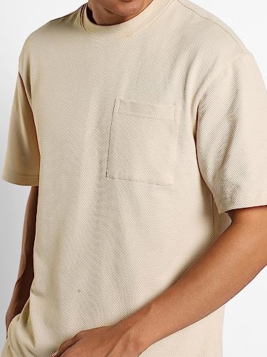 Image of NOBERO Men Cotton Blend Solid Co-ord Sets