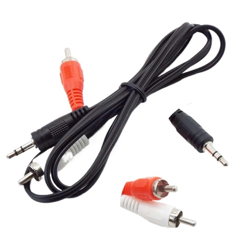 Cable divisor audio 3.5mm a 2 RCA macho 3 m miniatura 1