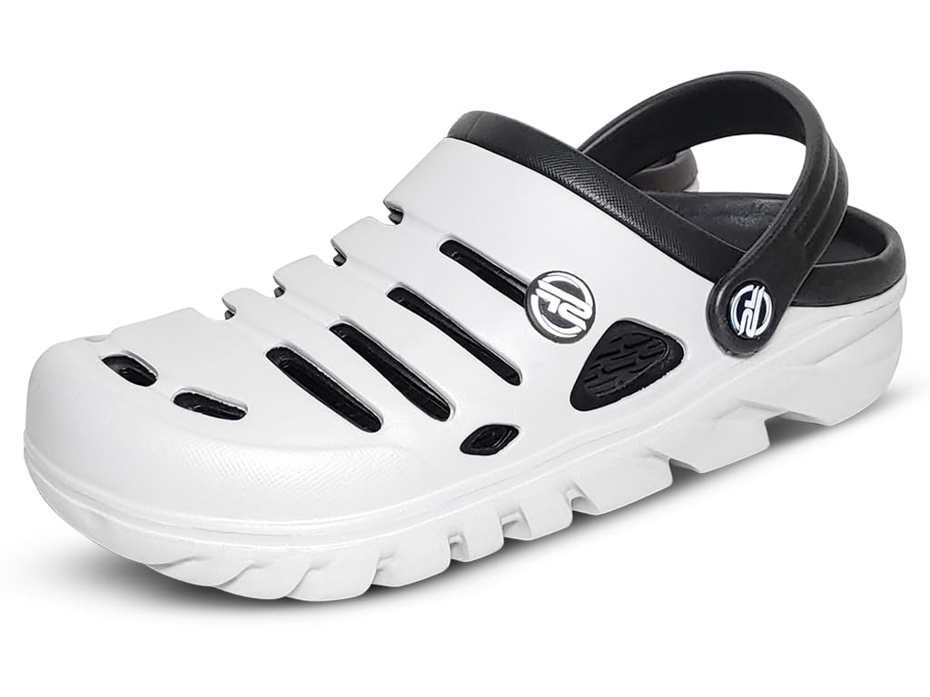 TieFit Clogs for Men with Breathable Vents and Massage Insole ||Extra Soft Comfortable Clogs||Summer Ready Grey Black UK/in-8 (B0CX5C5RCX) Amazon Price History, Amazon Price Tracker