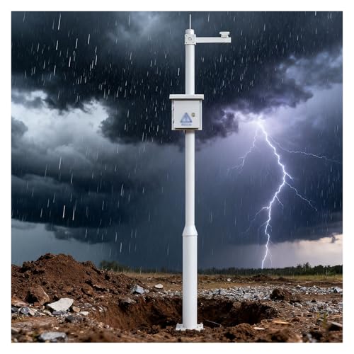 Soporte para mástil de cámara de vigilancia vertical regulable de 2 a 6 metros 2