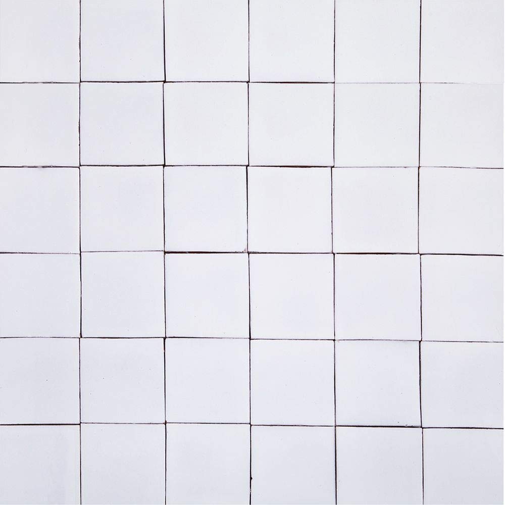 Cerames Azulejos blancos mexicanos monocolor Blanco Puro - azulejos de mosaico, azulejos ceramica monocromáticos para cocina, baño, ducha | Un paquete de 90 baldosas blancos ceramica 10,5x10,5 cm