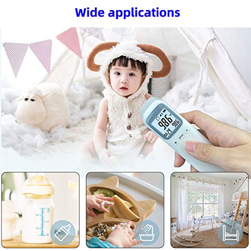 AOTDAOU Digital Thermometer for Adult, Infrared Thermometer Forehead Non Contact, Kid and Baby Fever Check Medical Thermometer White
