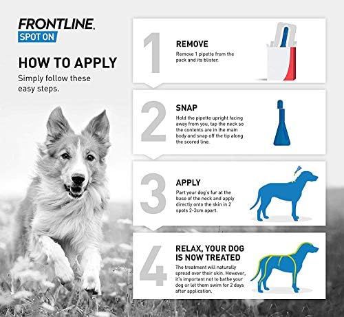 FRONTLINE Spot On Flea & Tick Treatment for Large Dogs (20-40 kg) - 6 Pipettes