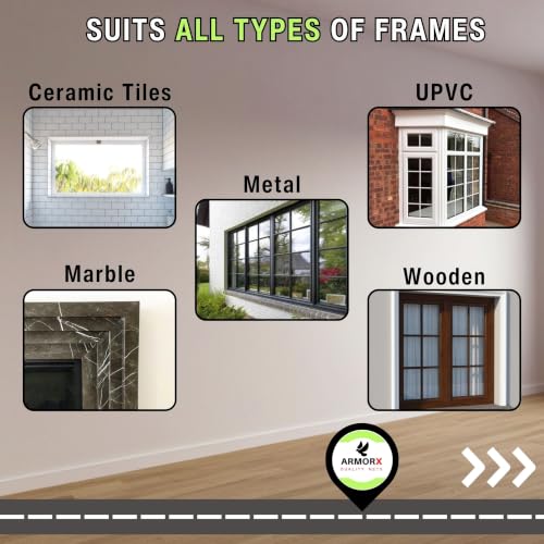 Image of ARMORX Fixed Size Fiberglass Window Mosquito Net | Stitched with Fastener Tape | Windows /Door DIY Bug Insect Mesh | Cream - 3x4 feet | 36x48 inch | 91x122 cm