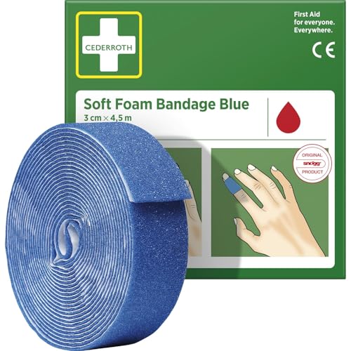 rCederroth Soft Foam Bandage - 450cmx3cm, blau, selbsthaftende Pflasterbandage