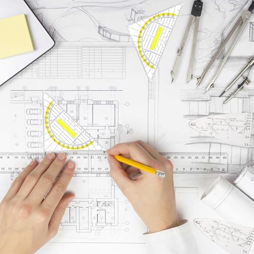 4 Stück Parabelschablone Mathe, Geodreieck Grundschule, Kurvenschablone, Glasklar Parabel Lineal, Normalparabel Schablone, Kunststoff Geodreieck, Geodreieck Flexibel, für Studenten, Büros und Designer